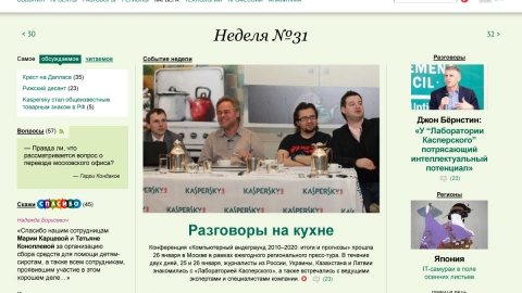 Разработка корпоративного портала «Labtop» для компании Лаборатория Касперского на базе Microsoft Sharepoint